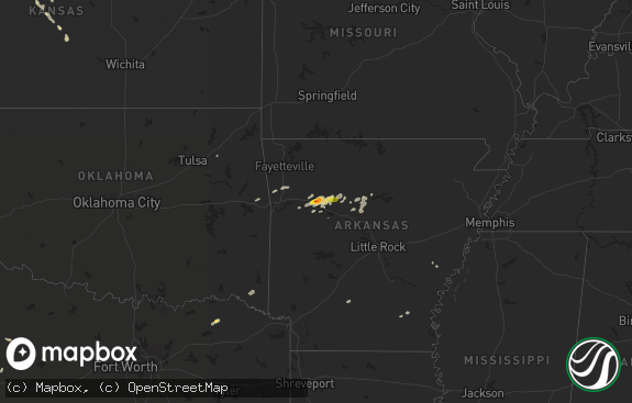 Hail map preview on 08-19-2018