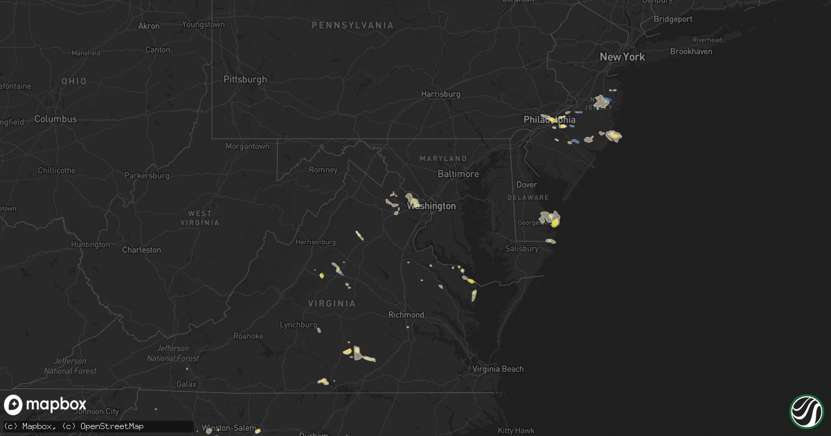 Hail map in Delaware on August 19, 2019