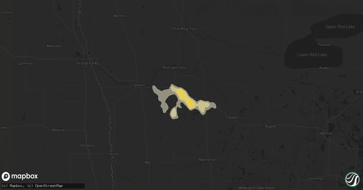 Hail map in Mentor, MN on August 19, 2020