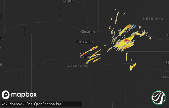 Hail map preview on 08-19-2021