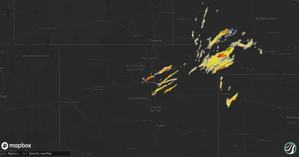 Hail map on August 19, 2021