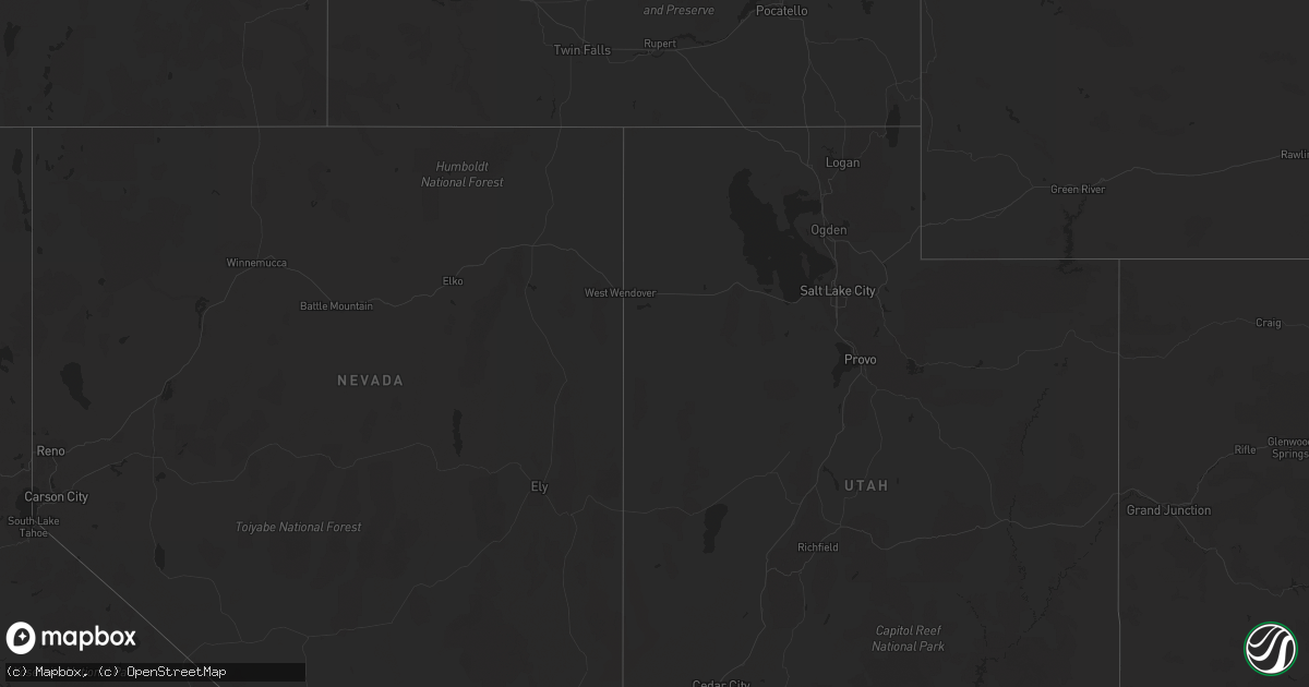 Hail map in California on August 19, 2023