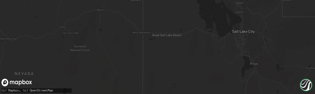 Hail map in Grover, CO on August 19, 2023