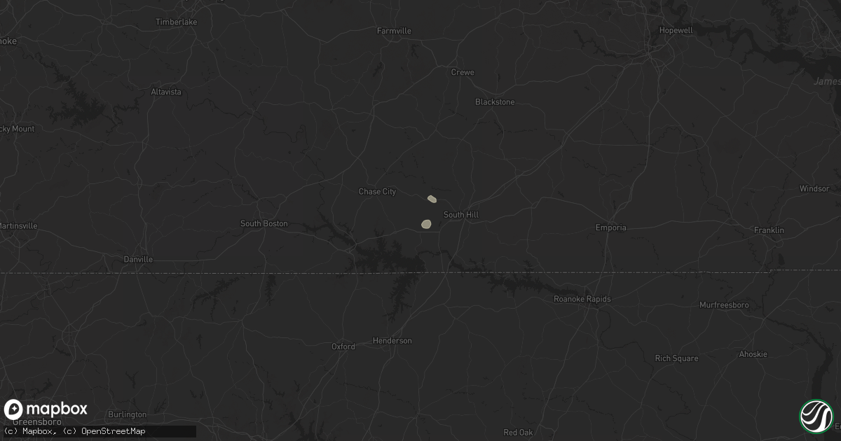 Hail map in Baskerville, VA on August 19, 2024