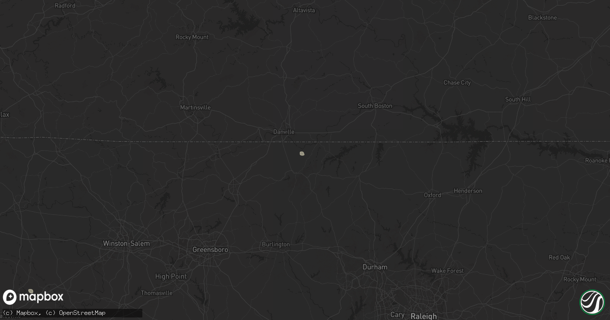 Hail map in Blanch, NC on August 19, 2024