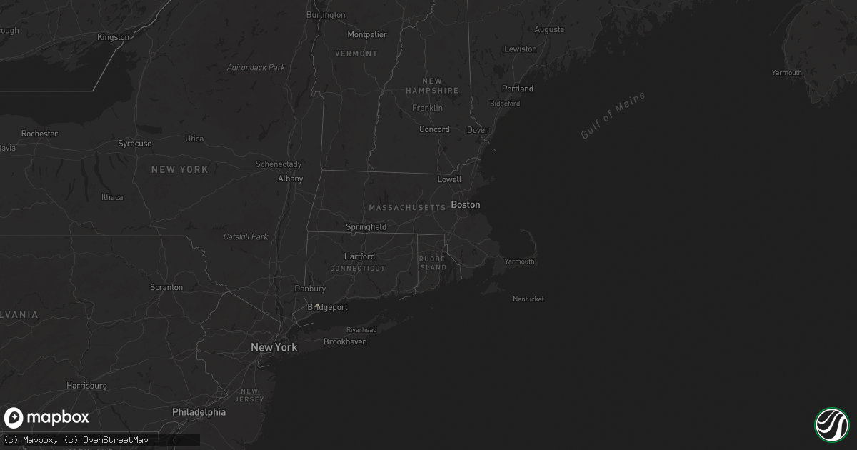 Hail map in Connecticut on August 19, 2024