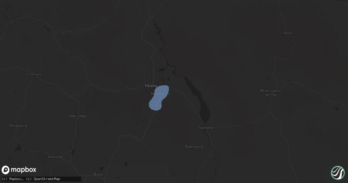 Hail map in East Helena, MT on August 19, 2024