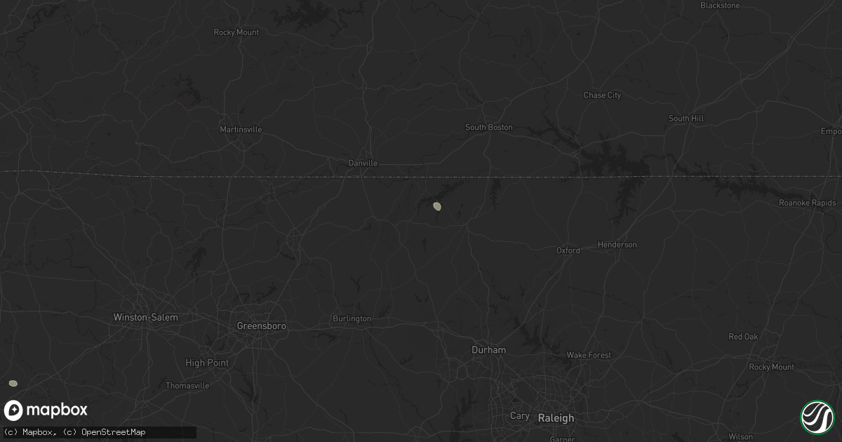 Hail map in Leasburg, NC on August 19, 2024