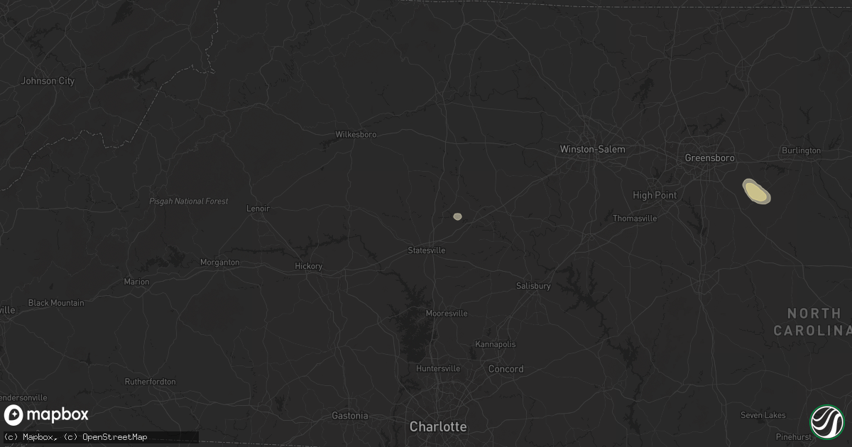 Hail map in Statesville, NC on August 19, 2024
