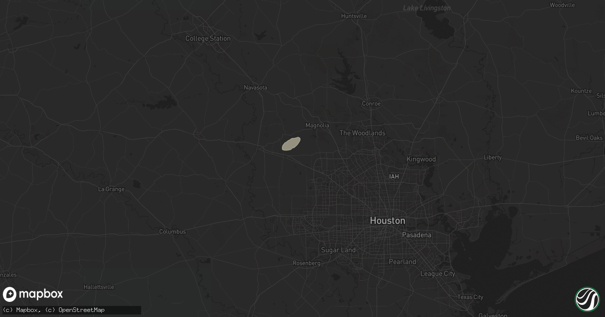 Hail map in Hockley, TX on August 19, 2025