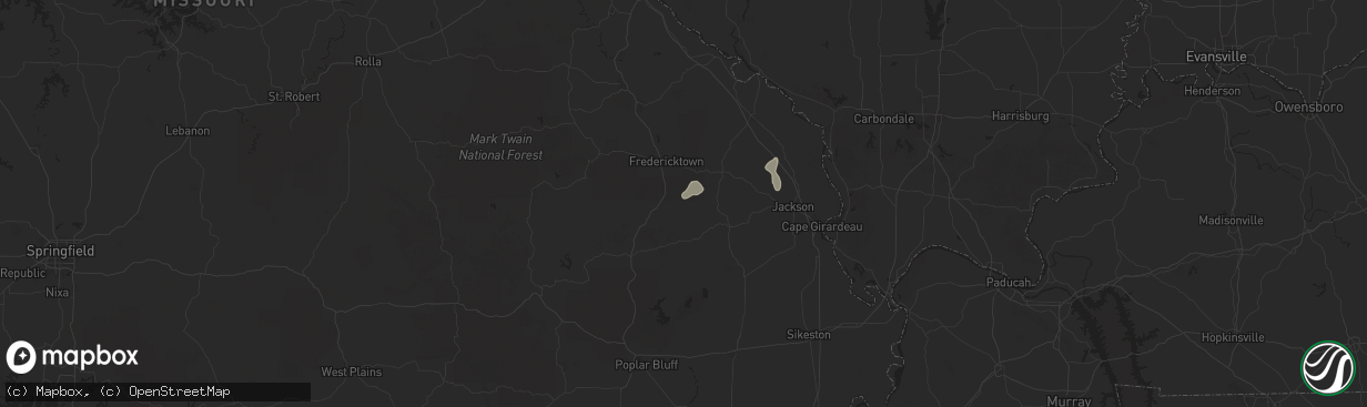 Hail map in Marquand, MO on August 19, 2025