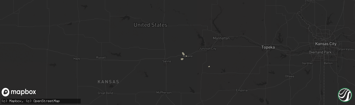 Hail map in Solomon, KS on August 19, 2025