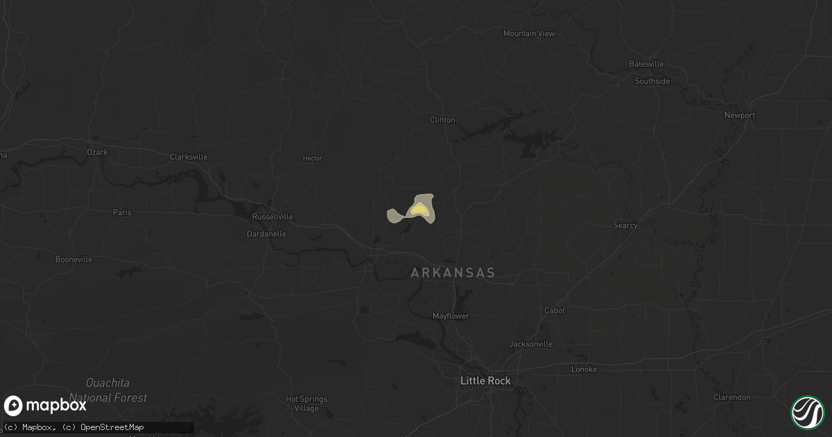 Hail map in Springfield, AR on August 19, 2025