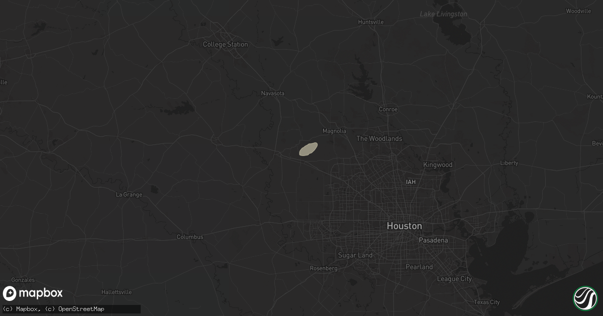 Hail map in Waller, TX on August 19, 2025