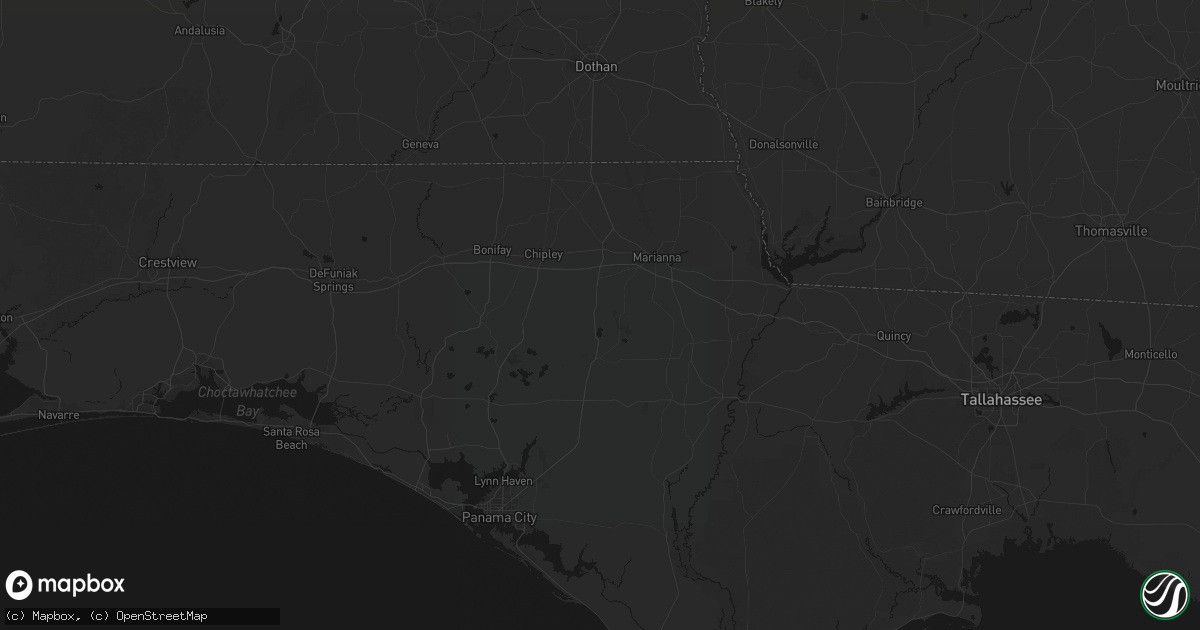 Hail map in Alford, FL on August 19, 2026