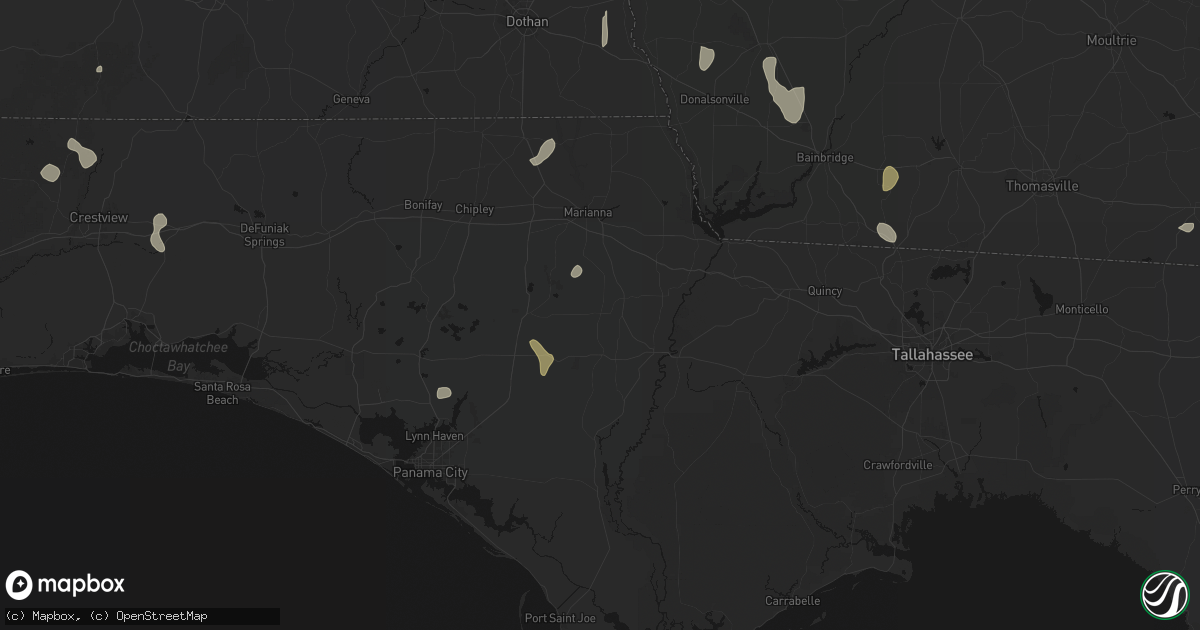Hail map in Altha, FL on August 19, 2026