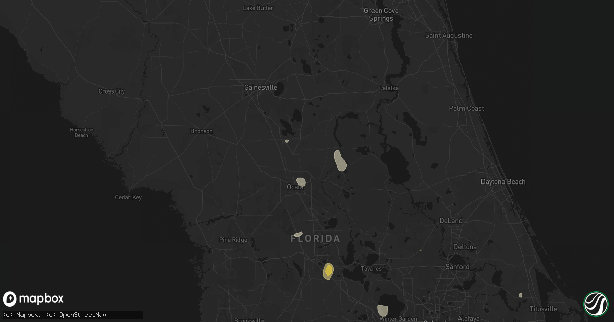 Hail map in Anthony, FL on August 19, 2026