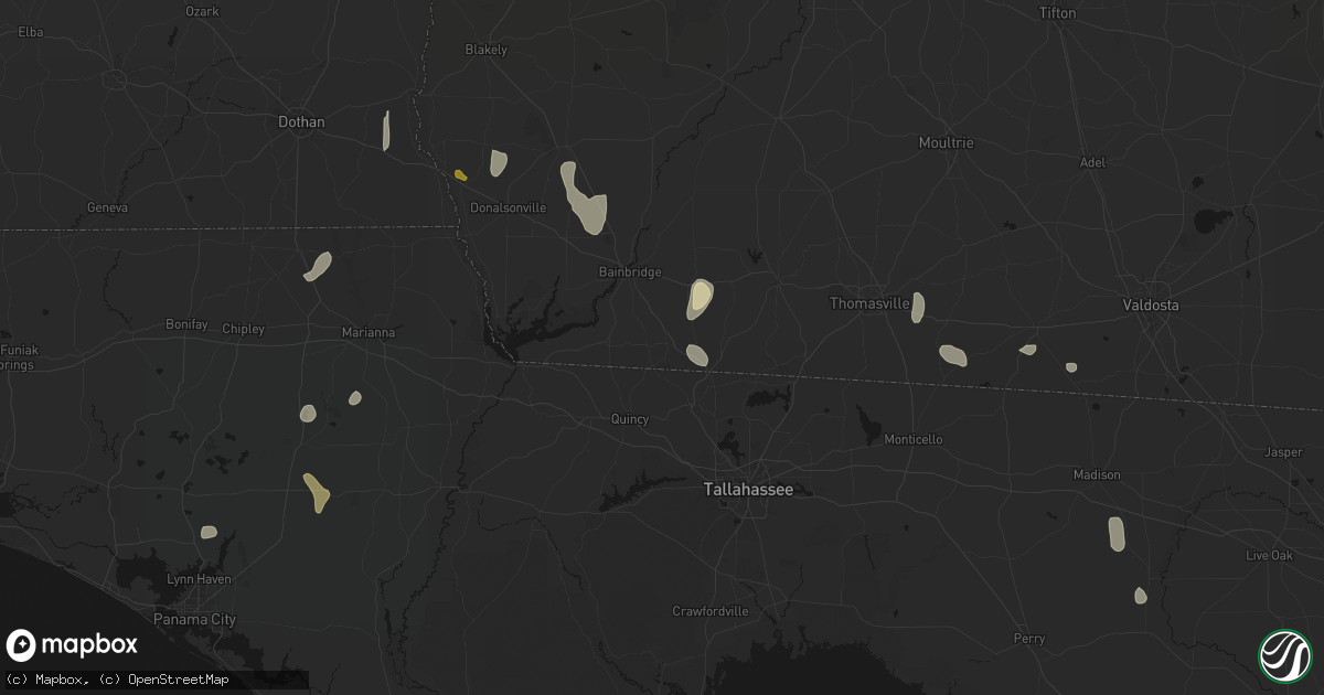 Hail map in Attapulgus, GA on August 19, 2026