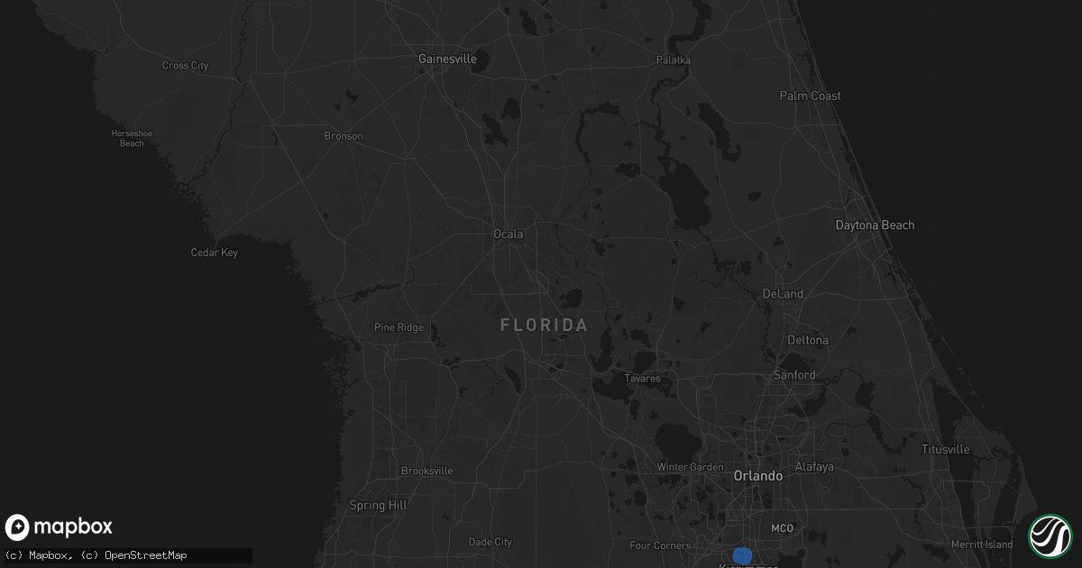 Hail map in Belleview, FL on August 19, 2026