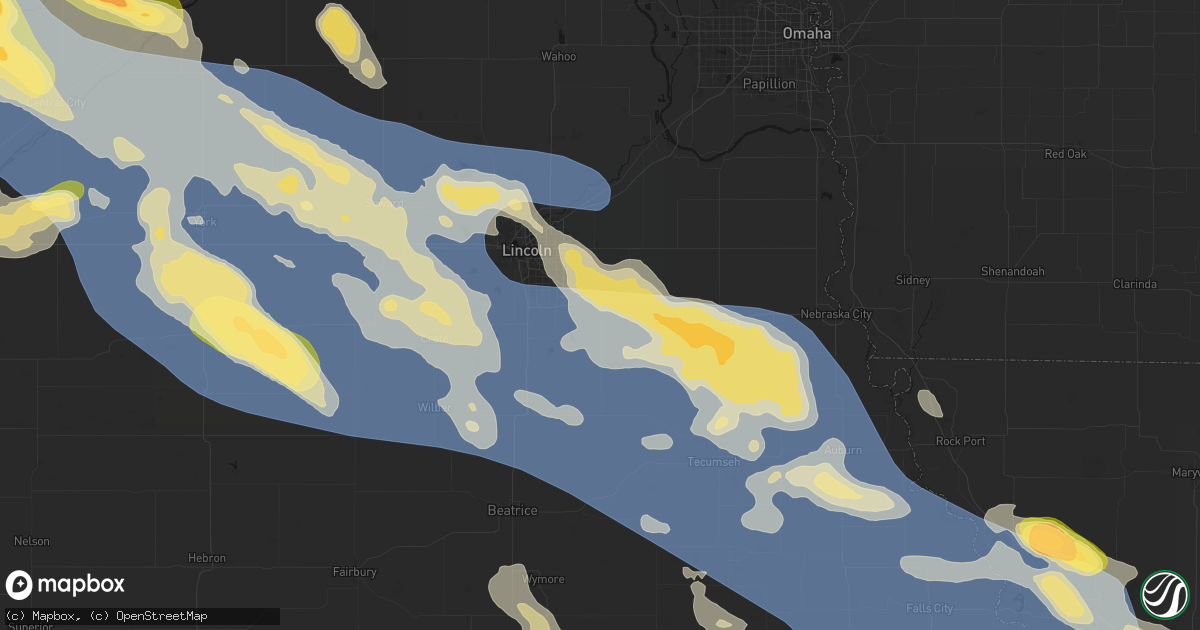 Hail map in Bennet, NE on August 19, 2026