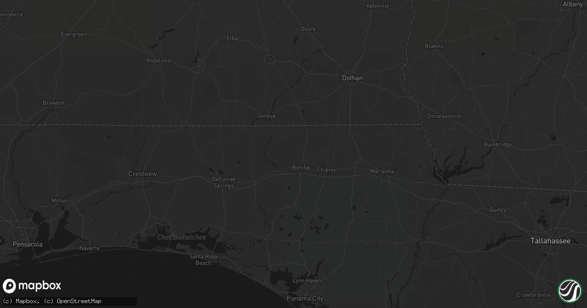 Hail map in Bonifay, FL on August 19, 2026