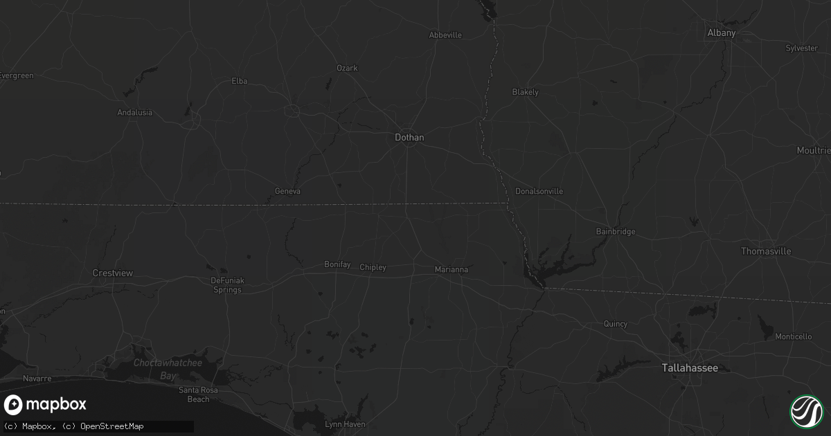 Hail map in Campbellton, FL on August 19, 2026