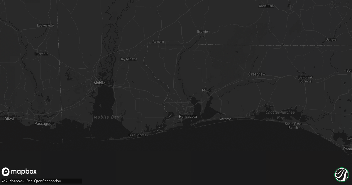 Hail map in Cantonment, FL on August 19, 2026