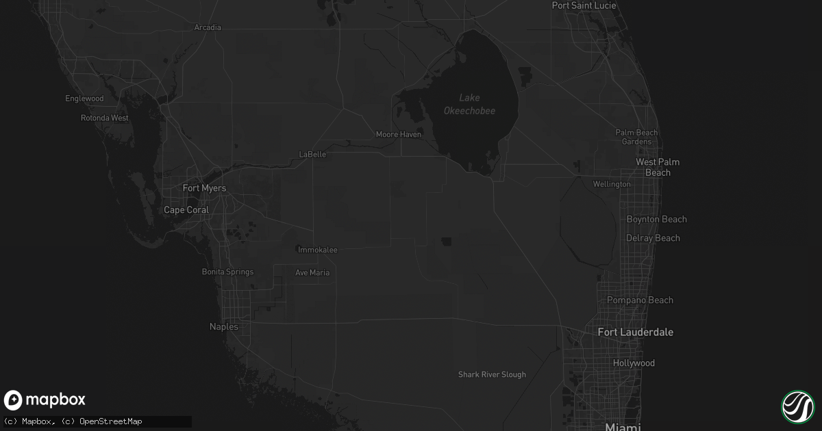 Hail map in Clewiston, FL on August 19, 2026