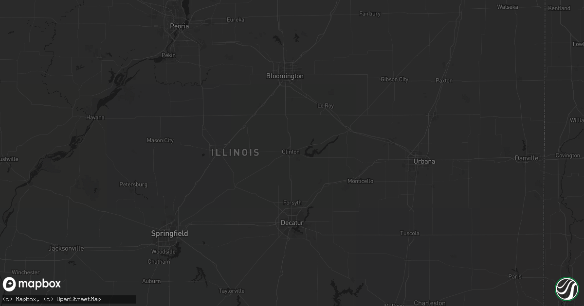 Hail map in Clinton, IL on August 19, 2026