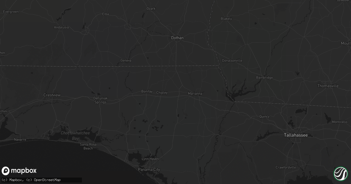 Hail map in Cottondale, FL on August 19, 2026