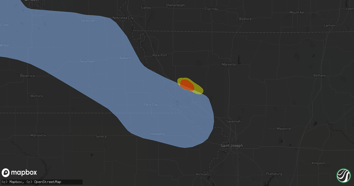 Hail map in Craig, MO on August 19, 2026
