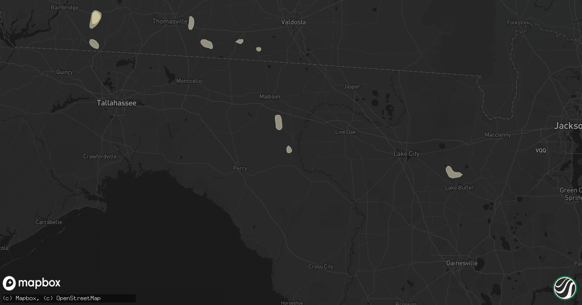 Hail map in Day, FL on August 19, 2026