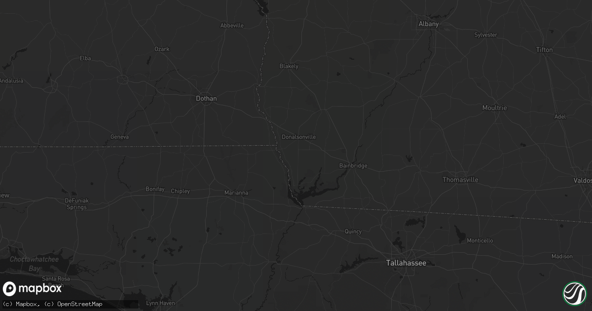 Hail map in Donalsonville, GA on August 19, 2026
