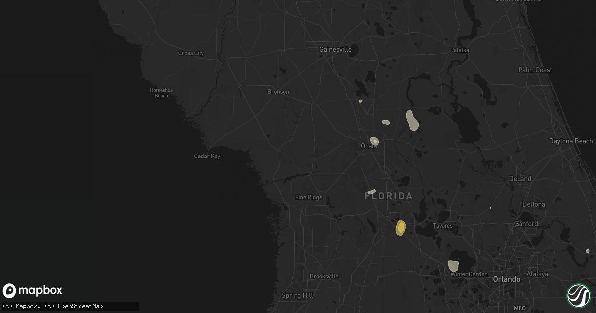 Hail map in Dunnellon, FL on August 19, 2026