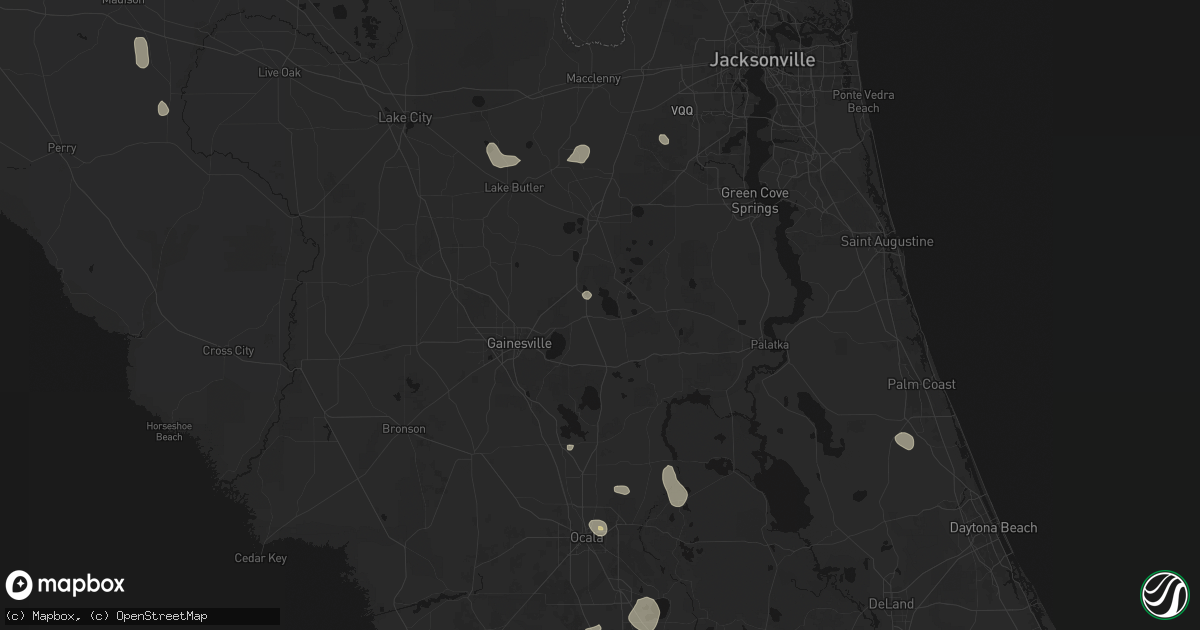 Hail map in Earleton, FL on August 19, 2026