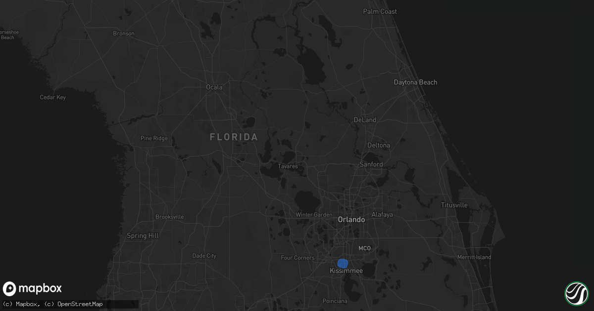 Hail map in Eustis, FL on August 19, 2026