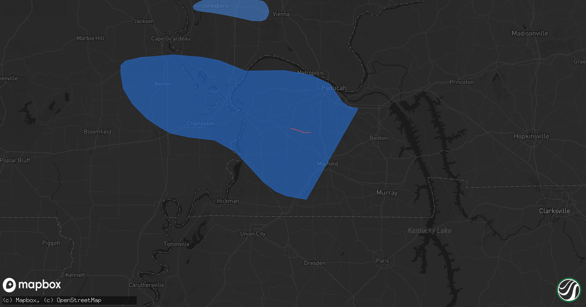 Hail map in Fancy Farm, KY on August 19, 2026