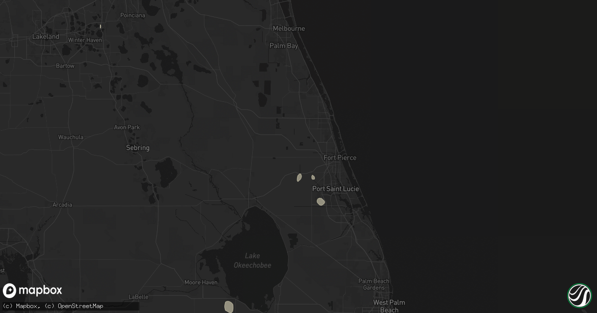Hail map in Fort Pierce, FL on August 19, 2026