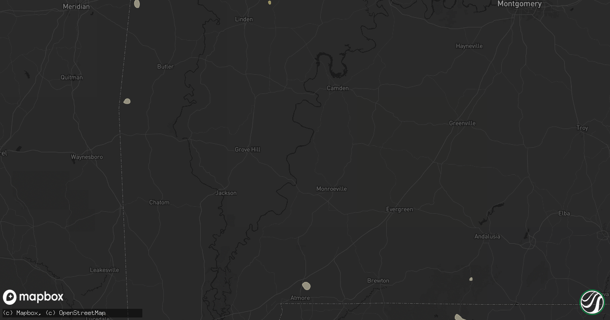Hail map in Franklin, AL on August 19, 2026