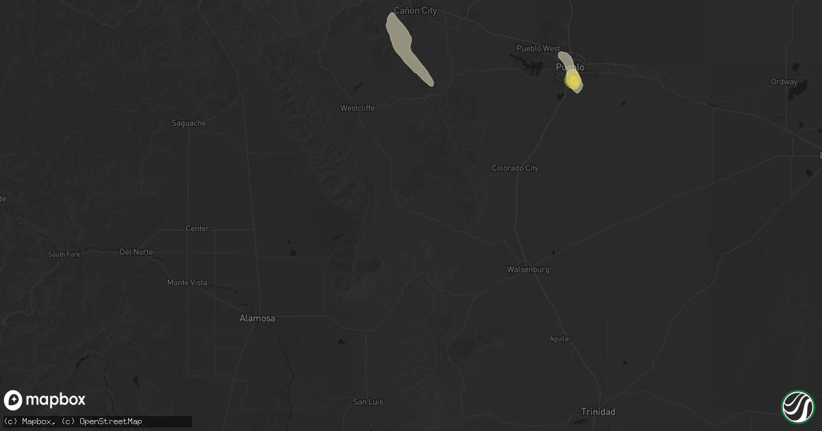 Hail map in Gardner, CO on August 19, 2026