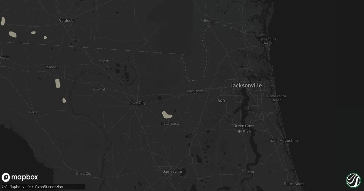 Hail map in Glen Saint Mary, FL on August 19, 2026