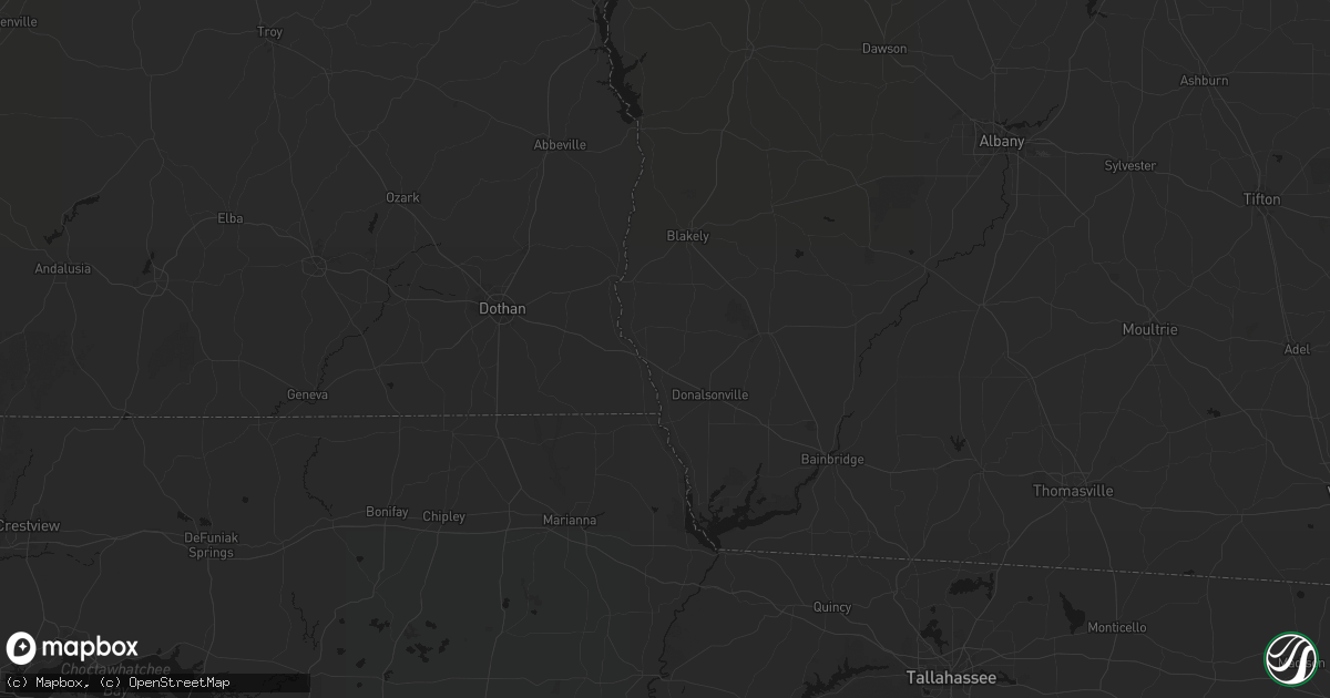 Hail map in Jakin, GA on August 19, 2026