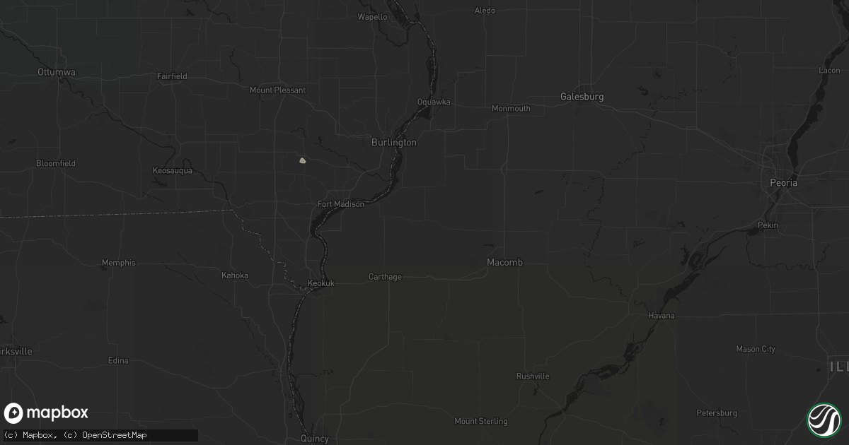 Hail map in La Harpe, IL on August 19, 2026