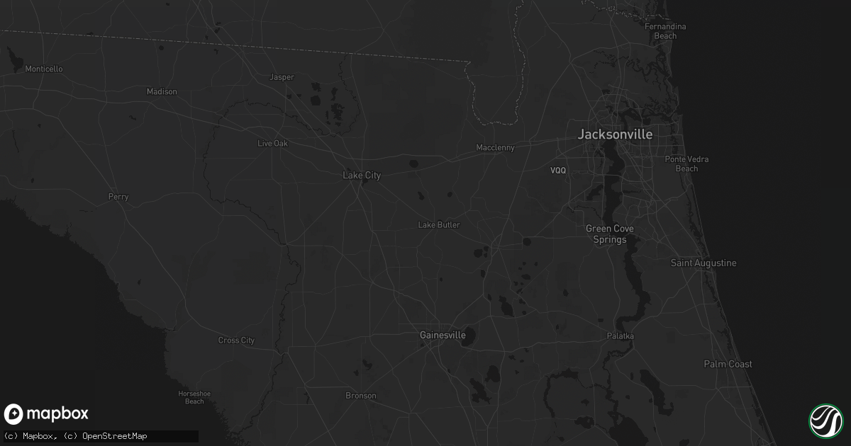 Hail map in Lake Butler, FL on August 19, 2026