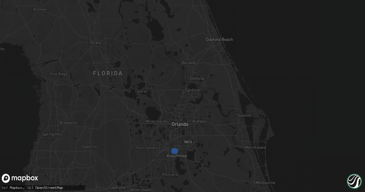 Hail map in Lake Mary, FL on August 19, 2026