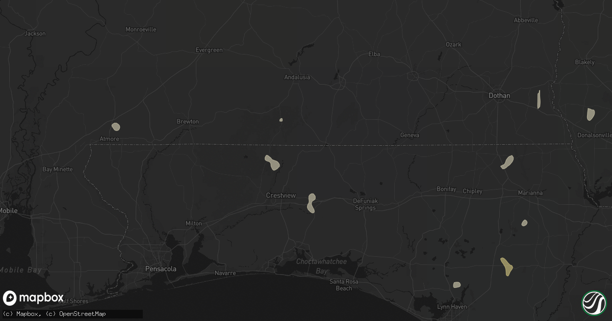 Hail map in Laurel Hill, FL on August 19, 2026