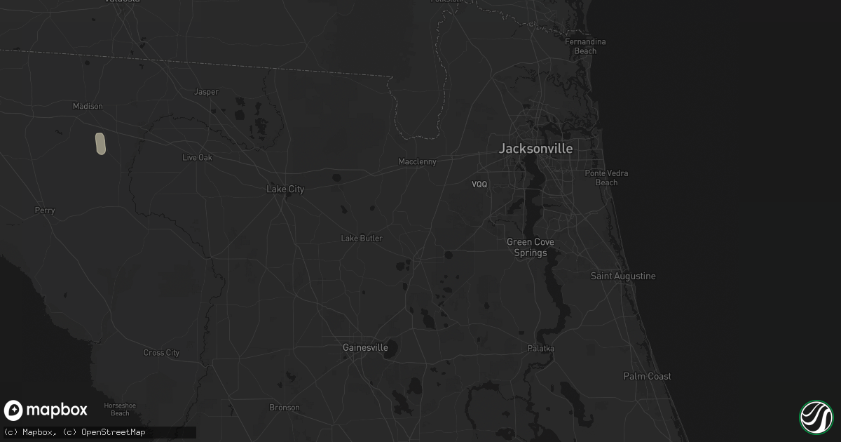 Hail map in Lawtey, FL on August 19, 2026