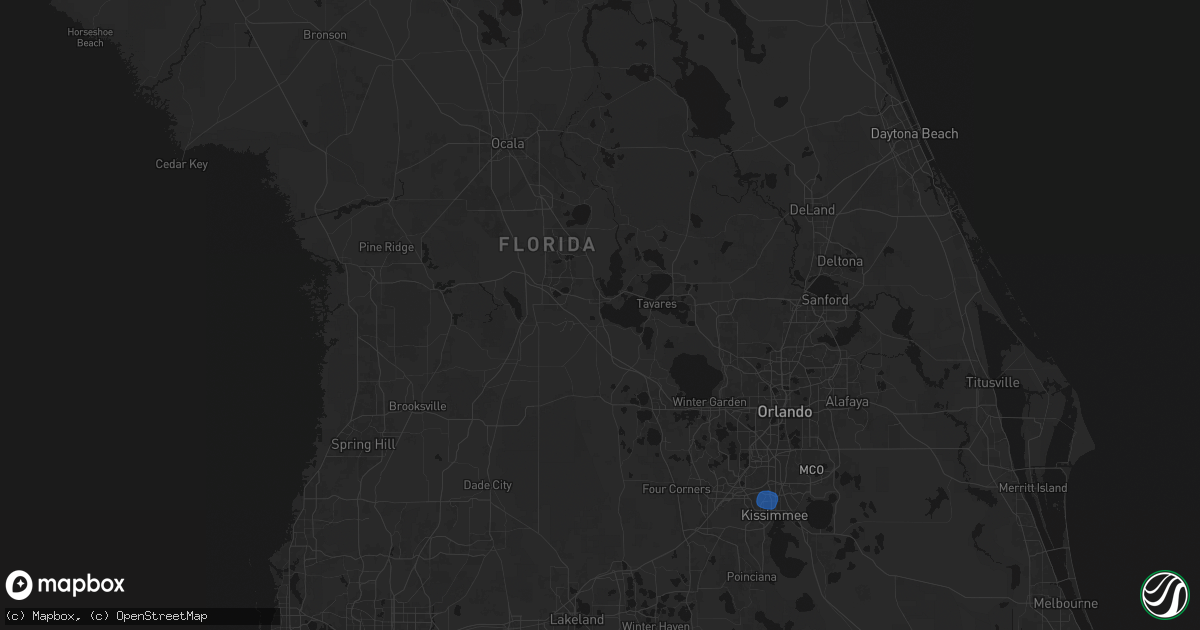 Hail map in Leesburg, FL on August 19, 2026