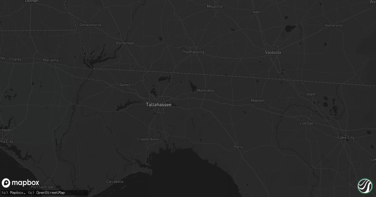Hail map in Lloyd, FL on August 19, 2026