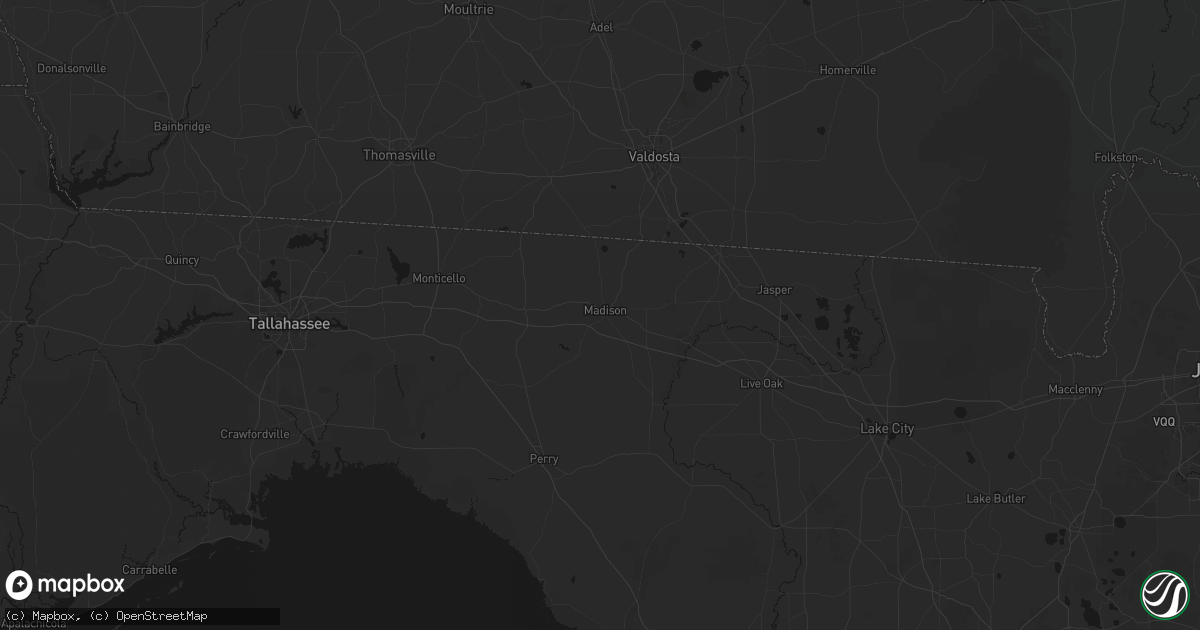 Hail map in Madison, FL on August 19, 2026